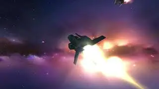 Homeworld Remastered - 1 Gun platform VS 5 Tai Interceptors