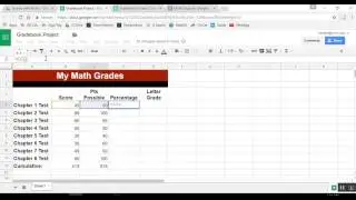 Gradebook Project in Google Sheets