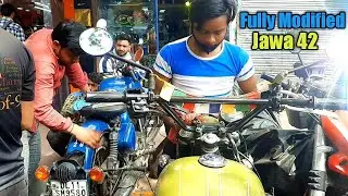 Best Suitable Handle Bar for Jawa Motorcycle | Jawa 42 | Fully modified