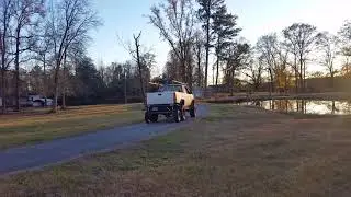 Tag axle for small pickup truck camper_First test