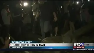 Confederate statue torn down by mob