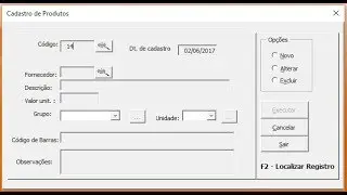 CONTROLE DE ESTOQUE E CADASTRO DE CLIENTES (Link para Download na Descri&ccedil;&atilde;o)