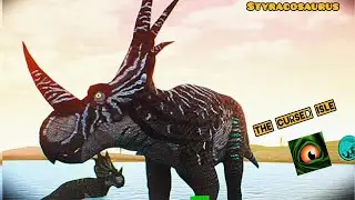 Família de Styracosaurus - Filhote caiu da montanha - brigamos com Megaraptor | The Cursed Isle |🦕