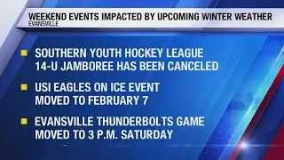 Weekend events impacted by upcoming winter weather