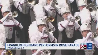Franklin High School Band performs in Rose Parade