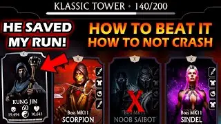 MK Mobile. How to Beat Fatal Klassic Tower Battle 140. NO CRASHING! Reward Blew My Mind!
