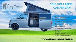 2018 VOLKSWAGEN TRANSPORTER CAMPERVAN FOR SALE CONWY CARAVANS NORTH WALES #campervan #vanlife