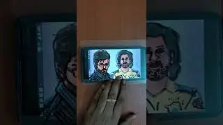 Thalapathy Vijay and Thala Dhoni Drawing | Melv Vlogs