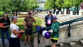 Flash Mob Balloon Madness birthday surprise