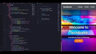 Build a Stunning Tech-Themed Landing Page | Step-by-Step Coding Tutorial (HTML & CSS)
