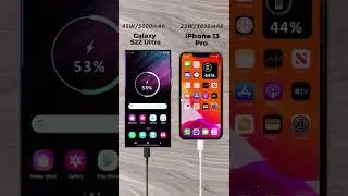Samsung Galaxy S22 Ultra vs iPhone 13 Pro Charging Test 🔌 Subscribe for more 👍🏼