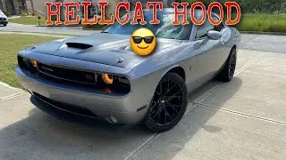 INSTALLATION OF AMERIHOOD HELLCAT HOOD ON MY 2013 RT CHALLENGER