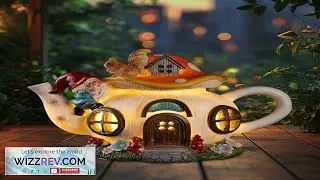 Mushroom Fairy House Garden Decor Solar Light &ndash; Outdoor Gnome Statue Review