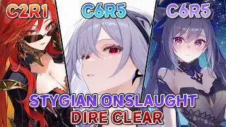 C2R1 Mavuika x C6R5 Skirk x C6R5 Keqing  vs. NEW v5.8 Stygian Onslaught | DIRE Difficulty - 159sec
