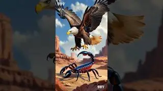 Eagle vs Scorpion: A Stunning Cinematic Transformation! #EagleVsScorpion #Animalfusion #hybrid