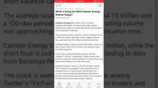 Avoid CEI Stock (Camber Energy) #trashpennystock