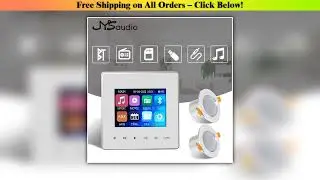 Mini Wall Amplifier Panel Bluetooth-compatible Fm HiFi Home Theater Stereo Sound Audio with