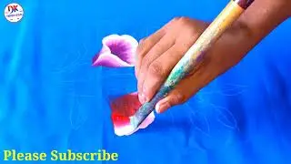 Gulab Ka Phool painting | Rose Flower Painting Design | Leaf Design | Parda Design | Design King