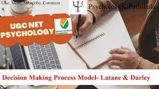 Decision Making Process Model by Darley & Latane NET Psychology #psychologykipaathshala #psychology
