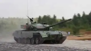 Tank Biathlon - 2014. Chinese tank is following the leaders