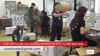 DCB-360 double wire binding machine no need change dies in Thailand workshop
