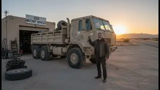 A man bought a used M977 Hemtt 8x8 military truck.