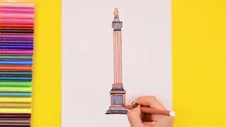 How to draw Nelson Column, London