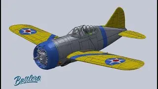 RC Printed model F2A Buffalo maiden flight