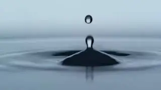 Water Droplets Falling on Calm Surface - Motion Background Video Abstract World ⁂ 1 Hour