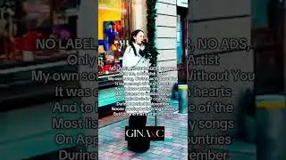 GINAxC sings her Apple Music Holiday Charted song Christmas Without You live on the streets