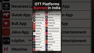 Govt Bans These OTT Platforms in India | Full List #ott #government #modigovernment #modisarkar