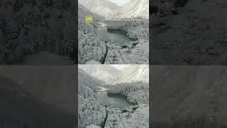 Spring snow blankets Jiuzhaigou in SW China