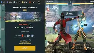 Level - 46 | Stone Heads'  Mystery Boss |Impossible Mod | Defeat Chief Shadow Fight 3