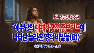 [온라인새벽기도회/2025.12.25/새벽5시반] [요한복음강해(34)] 예수님의 대제사장적 중보기도에 나타난 놀라운 영적 비밀들(01)(요17:1~26)_동탄명성교회 정보배목사