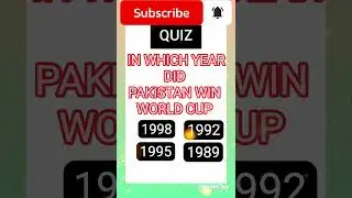 Cricket World Cup 1992 Quiz Challenge
