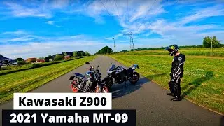 👮🏻‍♂️POLITIE IN ONZE SPIEGELS👮🏼‍♂️| 2021 Yamaha MT-09 | Kawasaki Z900 | Akrapovic | Quickshifter