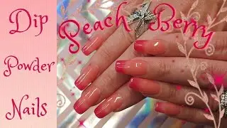 How to apply dip powder nails, peach and pink in one #diy #dippowdernails #dipnails #dippowder