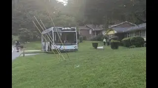 MARTA bus driver falls asleep, crashes into utility pole, causing power surge