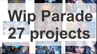 Flosstube Extra: MID YEAR WIP PARADE, 27 projects.
