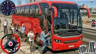 Luxury Coach Bus Long Drive Simulator - Real City Bus Driving 2025 - Bus Game Android Gameplay