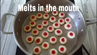 How To Make Jam Drop Cookies without oven, egg and baking powder