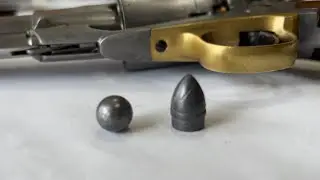 454  round balls VS 220 grain Johnston & Dow conicals in the #1858 with max load of #777!