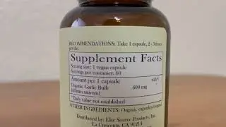 Organic garlic supplement details