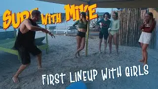 Surf lessons with Mike. Sri Lanka / Уроки по сёрфингу на Шри Ланке. 1st lineup for girls