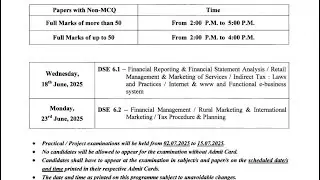 ||SEM-6 Exams Date ||official Notice||