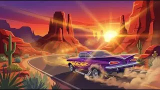 Sunset Drift Through the Wild Desert! Epic Muscle Car Adventure 🚗💨 | Cars Toons 2D Animation
