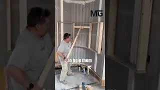 Plastering Curved Walls with a Custom Jig!