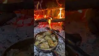 Oh the satisfying sounds of sizzling wings on a campfire.