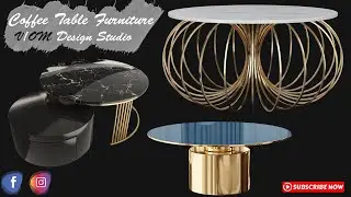 Metal Frame With Marble Top Coffee Table | Stainless Steel Centre Table Design | Metal Furniture