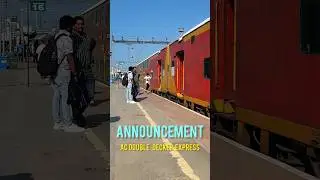 💥பயணிகள் கவனத்திற்கு Ac Double Decker Express Announcement #train #short